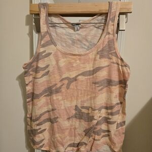 Old Navy Pink and Gray Camouflage Tank Top